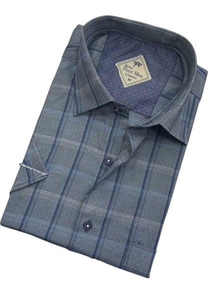 Pamuklu Linen Kumaş Kısa Kollu Erkek Gömlek (Regular Kalıp) fiyatları