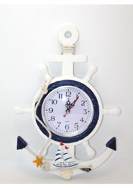 Ahşap Marin Duvara Asmalı Dümenli Saat fiyatları