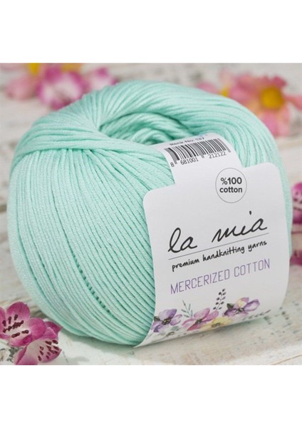La Mia Mercerized Cotton Açık Yeşil El Örgü Ipi - 137 - 33588