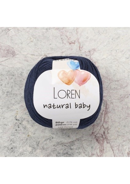 Loren Natural Baby Lacivert El Örgü Ipi - R005 - 33940