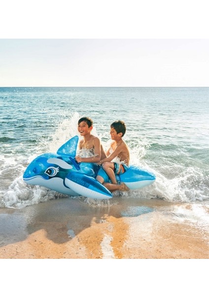 Mavi Balina Binici - Çocuk Şişme Balina - Deniz Binici Balina - Havuz Binici Balina Whale 152X114 Cm. fiyatları
