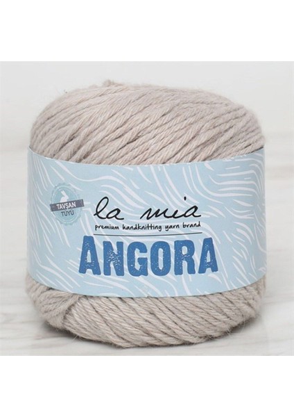 La Mia Angora 50GR. Bej El Örgü Ipi - L003 - 34218