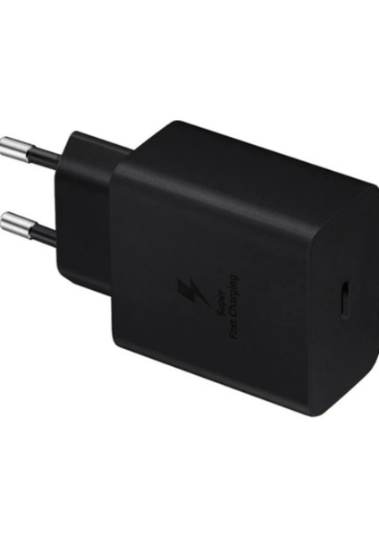 Samsung Type-C 45W Siyah Hızlı Şarj Aleti Başlık ve Kablo