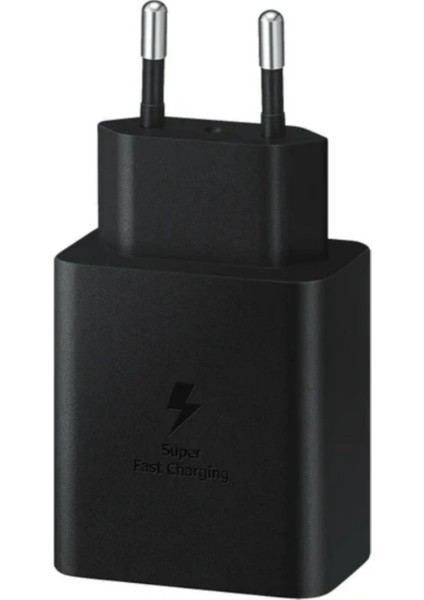 Samsung Type-C 45W Siyah Hızlı Şarj Aleti Başlık ve Kablo