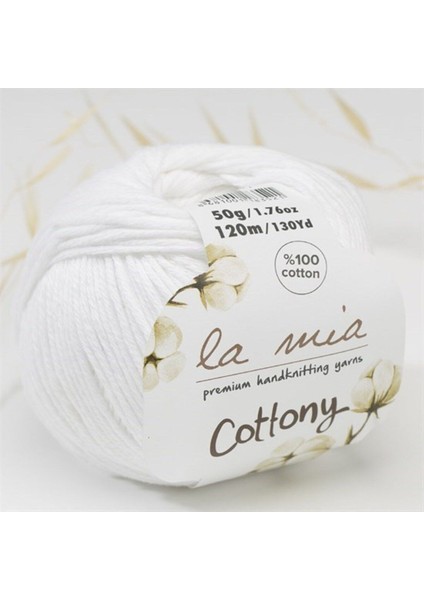 La Mia Cottony Beyaz Bebek El Örgü Ipi - P1-L001 - 33576