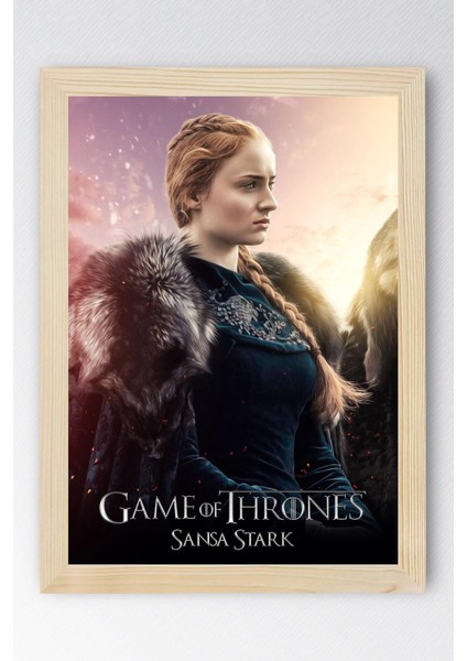 Game Of Thrones Sansa Stark Çerçeveli Tablo - Taht Oyunları Dizi Posteri Tablo