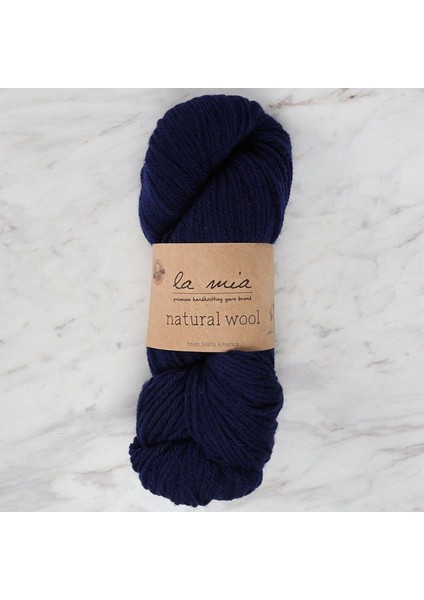 La Mia Natural Wool Lacivert El Örgü Ipi - L630