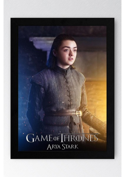 Game Of Thrones Arya Stark Çerçeveli Tablo - Taht Oyunları Dizi Posteri Tablo