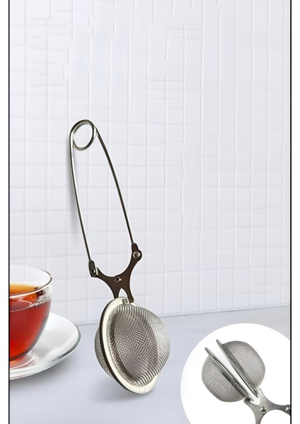 Kıskaçlı Bitki Çayı Filtresi Top Çay Demliği Çay Filtresi Maşası 721230