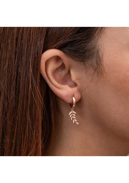 Gümüş Rose Sallantılı Başak Kadın Küpe fiyatları