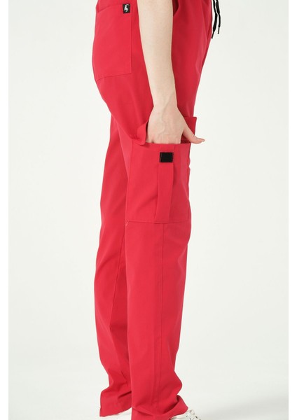 Nar Çiçeği Likralı Kargo Cep Doktor Hemşire Forması Tek Alt fırsatları