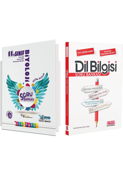 (Sınıf: 11) Biyoloji Pro ve Dil Bilgisi Soru Bankası Seti 2 Kitap