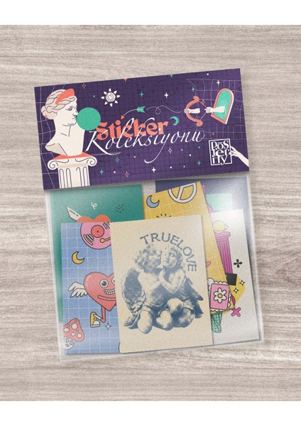 Aşk Temalı Sticker Seti 11'li - Romantik ve Eğlenceli Çıkartmalar - Laptop, Defter, Telefon Için Dekoratif Stickerlar