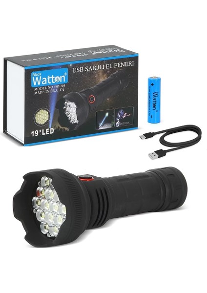 19 LED 5 Mod Geniş Açı El Feneri WT-705