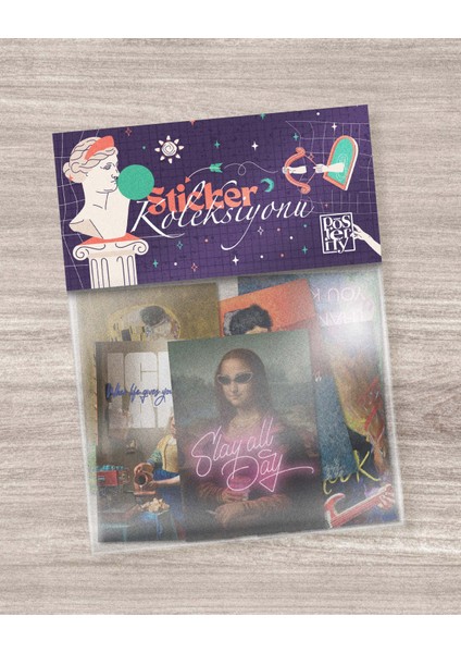 Klasik Sanat Sticker Seti 11'li - Ikonik ve Modern Tasarımlar - Laptop, Defter, Telefon Için Çıkartmalar