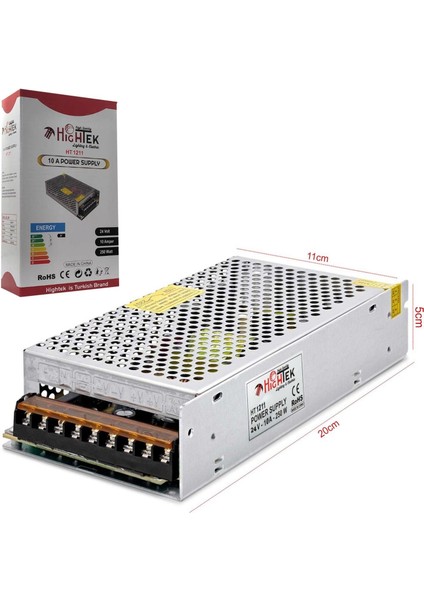 HT-1211 Metal Kasa Adaptör 24 Volt 10 Amper