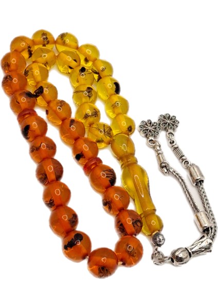 Özel Fosilli Küre Kesim Toz Kehribar Tesbih fiyatları