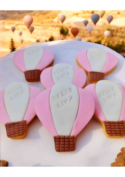 20 Adet- Uçan Balon Doğum grünü Kurabiyesi- Uçan Balonlu Kurabiye
