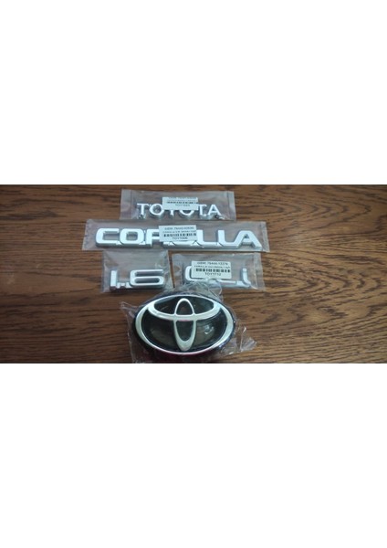 Toyota Corolla Bagaj Yazısı 1.6 Gli Yazı Ön Arma Corolla Efsane Kasa AE101 1992-1997 Uyumlu