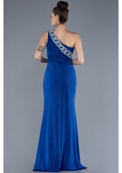 Tek Omuz Yırtmaçlı Uzun Büyük Beden Abiye ABU4601 fiyatları