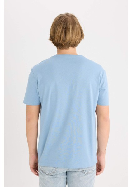 %100 Pamuk Regular Fit Bisiklet Yaka Baskılı Kısa Kollu Tişört D8203AX25SP indirimleri
