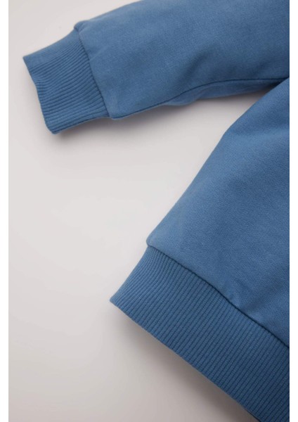 Erkek Bebek 2'li Takım Baskılı Sweatshirt Beli Lastikli Eşofman Altı D7922A525SP