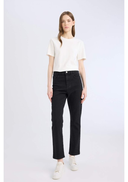 Mary Vintage Straight Fit Yüksek Bel Düz Paça Uzun Jean Pantolon D8180AX25SP