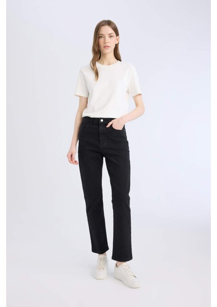 Mary Vintage Straight Fit Yüksek Bel Düz Paça Uzun Jean Pantolon D8180AX25SP
