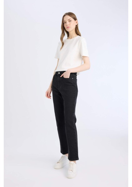 Mary Vintage Straight Fit Yüksek Bel Düz Paça Uzun Jean Pantolon D8180AX25SP