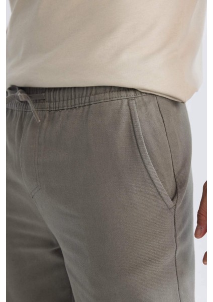 %100 Pamuk Regular Fit Normal Kesim Yazlık Jogger Pantolon D1045AX25SP