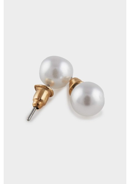 Kadın 2'li İncili Gold Küpe E3985AXNS modelleri