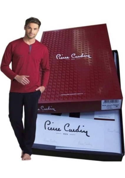 5370 Pijama Şort 3 Lü Damat Çeyiz Seti - Bordo fırsatları