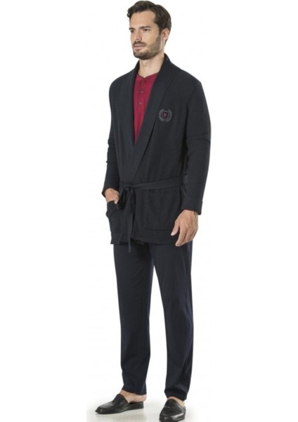 Pamuklu Pijama Takımı & Triko Robdöşambırlı 5'li Kutulu Damat Çeyiz Seti Q6.k6.k0.6