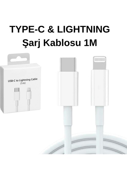 Apple iPhone Uyumlu Hızlı Şarj Kablosu 11-12-13 - 14 Pro/Max (Lightning USB C Lightning )1Metre MessPower Mağazası