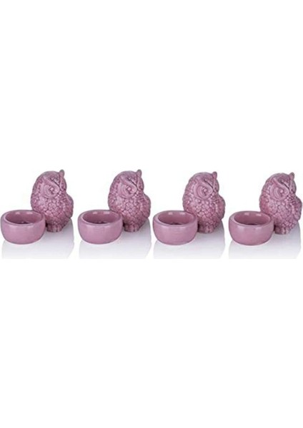 Mumluk, 11 cm Pembe Baykuşlu 4lü Yeni