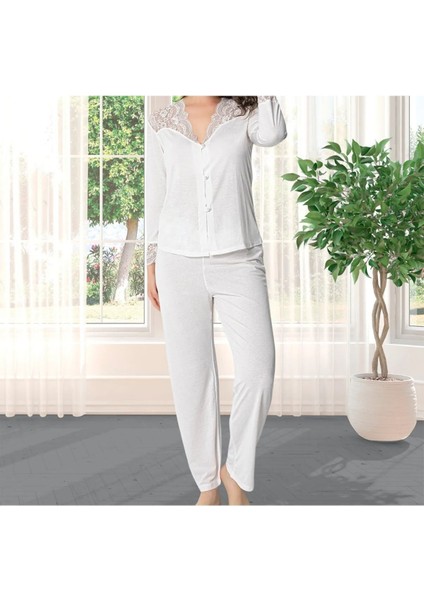 Kadın Ekru Penye Gelin 6'lı Çeyiz Seti Sabahlık & Gecelik & Pijama Şortlu Takım Q9U6O1K0KKA modelleri