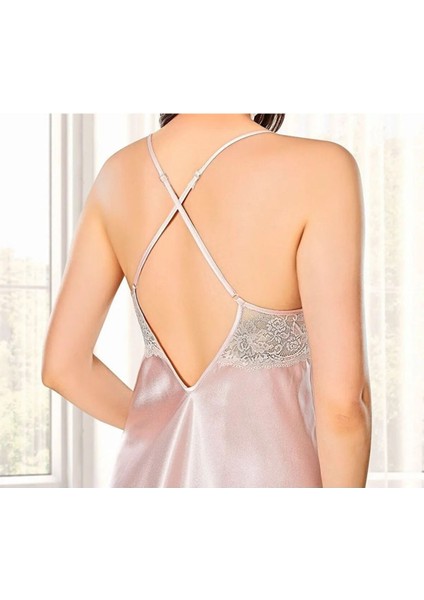 Kadın Pudra Saten Gelin 6'lı Çeyiz Seti Sabahlık & Gecelik & Pijama Şortlu Takım Q8U6O1K0KKA indirimleri