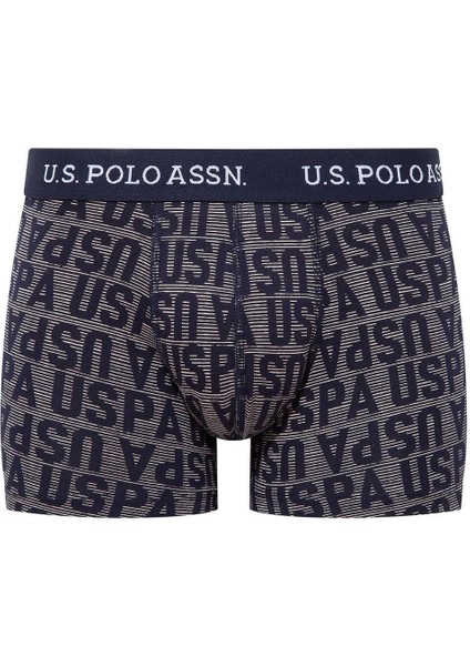 U.s Polo Assn. 80503 Erkek Pamuklu 3'lü Boxer-Indigo&lacivert&baskılı modelleri