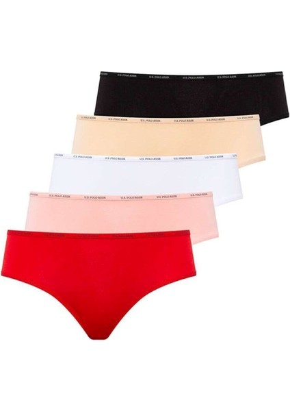 Kadın Çok Renkli 5 Li Yüksek Bel Slip 67002