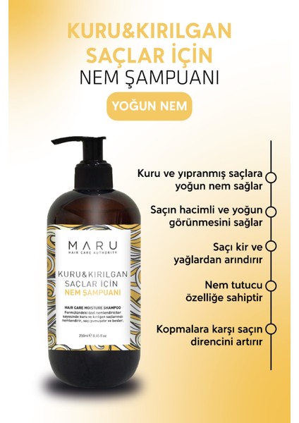 Kuru ve Kırılgan Saçlar Için Nem Terapisi Şampuanı 250 ml