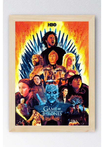 Game Of Thrones Çerçeveli Tablo - Taht Oyunları Dizi Posteri Tablo