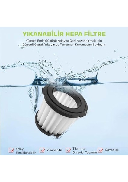 The Vacuum WA6077 Hepa Filtre Cubevac WX030 Compact Elektrikli Süpürge, Beyaz