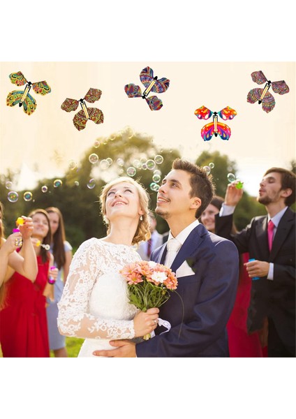 5 Adet Uçan Kelebek Kurmalı Oyuncaklar Lastik Bant Güçlendirilmiş Romantik (Yurt Dışından) fırsatları