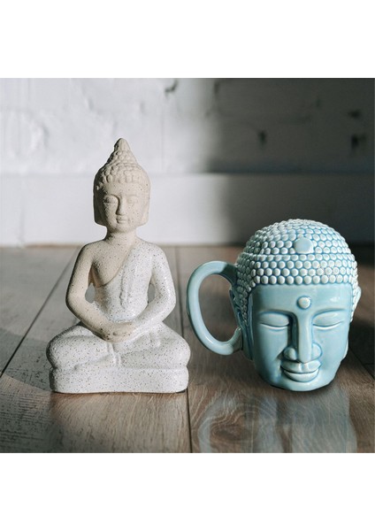 Kahve Kupası Tathagata Buda Şekli Dayanıklı Buda Başı Seramik Kupa (Yurt Dışından)