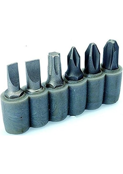 4800008106 Düz Uçlu Bitsler, Gri, 25 Mm, 6'lı