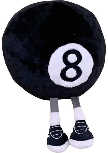 Karikatür Bilardo No. 8 Siyah Top Peluş Oyuncak (Yurt Dışından)