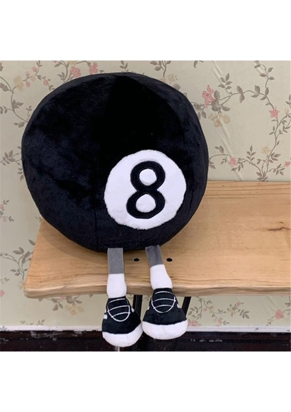 Karikatür Bilardo No. 8 Siyah Top Peluş Oyuncak (Yurt Dışından)