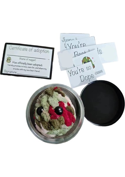 Bir Kavanozda Ot Parçası Peluş Oyuncak Evlat Edinin Peluş Doldurulmuş Oyuncaklar Kartlarla (Yurt Dışından)