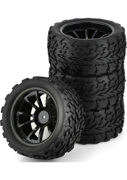 Adet 118Mm 110 Rc Monster Truck Buggy Lastiği Traxxas Arrma Için Siyah (Yurt Dışından)