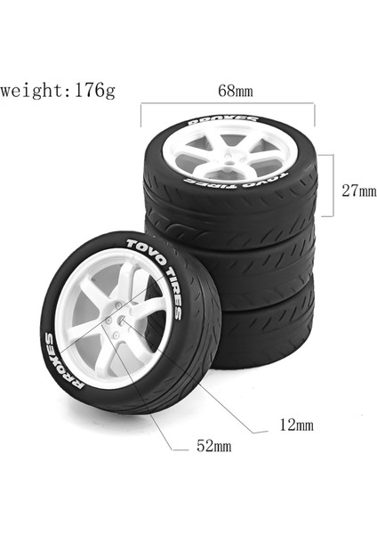 110 Rc Yarış Arabası Lastikleri Drift Araba Lastiği Tt01 Tt02 Xv01 Siyah (Yurt Dışından) fiyatları